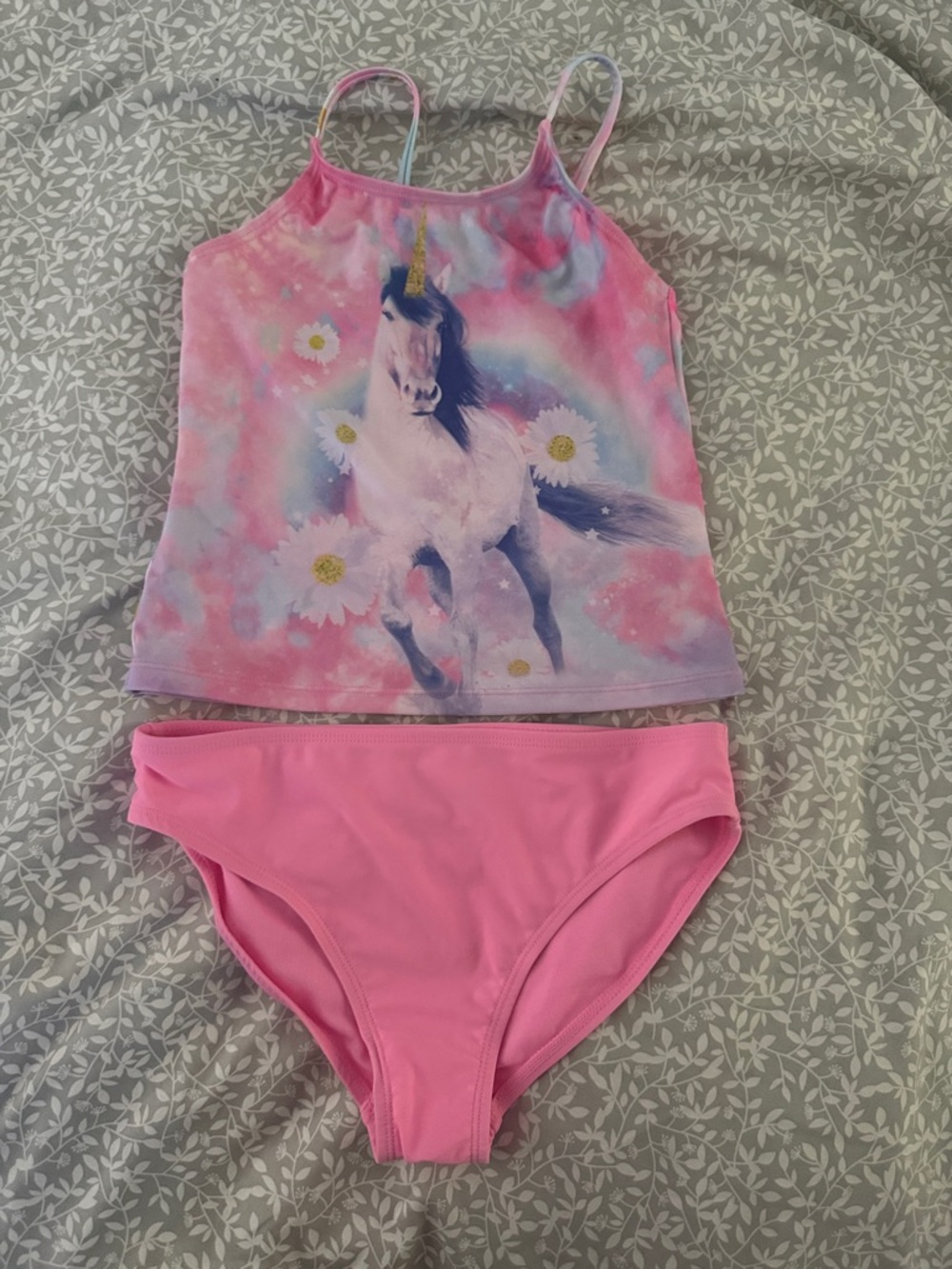 wonder nation Pink Unicorn Tankini Set